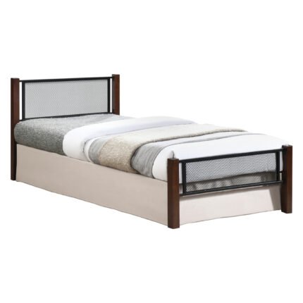 Αγόρασε ΚΡΕΒΑΤΙ ΜΟΝΟ RAYVEN HM689 ΞΥΛΟ ΣΕ DIRTY OAK-ΜΕΤΑΛΛΟ ΣΕ ΜΑΥΡΟ--ΓΙΑ 90x190εκ σε μοναδική τιμή στο clickforshop.gr