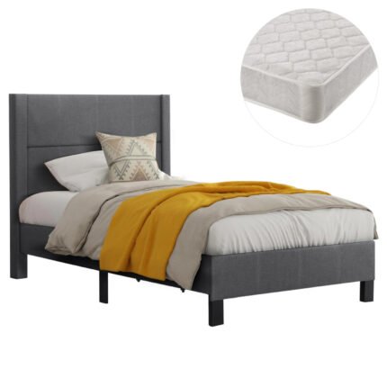 Αγόρασε ΚΡΕΒΑΤΙ ΜΟΝΟ & ΣΤΡΩΜΑ TRILLOP HM21203.12 ΓΚΡΙ ΥΦΑΣΜΑ--ΓΙΑ 120x200εκ σε μοναδική τιμή στο clickforshop.gr