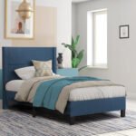 ΚΡΕΒΑΤΙ ΜΟΝΟ & ΣΤΡΩΜΑ TRILLOP HM21203.14 ΜΠΛΕ ΥΦΑΣΜΑ--ΓΙΑ 120x200εκ - Image 2