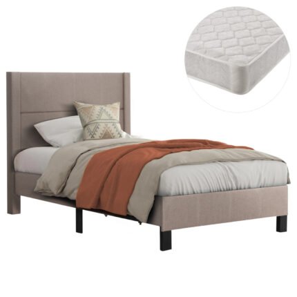 Αγόρασε ΚΡΕΒΑΤΙ ΜΟΝΟ & ΣΤΡΩΜΑ TRILLOP HM21203.15 ΜΠΕΖ ΥΦΑΣΜΑ--ΓΙΑ 120x200εκ σε μοναδική τιμή στο clickforshop.gr