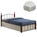 Αγόρασε ΚΡΕΒΑΤΙ ΜΟΝΟ & ΣΤΡΩΜΑ MAKAI HM21330 ΜΕΤΑΛΛΟ & ΞΥΛΟ ΣΕ ΚΑΡΥΔΙ--ΣΤΡΩΜΑ 90x190εκ σε μοναδική τιμή στο clickforshop.gr