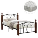 Αγόρασε ΚΡΕΒΑΤΙ ΜΟΝΟ & ΣΤΡΩΜΑ SUZIE HM21331 ΜΕΤΑΛΛΟ & ΞΥΛΟ ΣΕ ΚΑΡΥΔΙ--ΣΤΡΩΜΑ 90x190εκ σε μοναδική τιμή στο clickforshop.gr