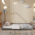 ΚΡΕΒΑΤΙ ΠΑΙΔΙΚΟ HOUSER HM676.05 τ.MONTESSORI ΞΥΛΟ ΠΕΥΚΟ ΓΚΡΙ- 190x90εκ - Image 5