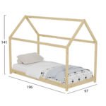 ΚΡΕΒΑΤΙ ΠΑΙΔΙΚΟ PEPE HM677.01 τ.MONTESSORI ΞΥΛΟ ΠΕΥΚΟ ΦΥΣΙΚΟ- 190x90εκ - Image 3
