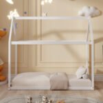 ΚΡΕΒΑΤΙ ΠΑΙΔΙΚΟ PEPE HM678.03 τ.MONTESSORI ΞΥΛΟ ΠΕΥΚΟ ΛΕΥΚΟ- 140x70εκ - Image 4