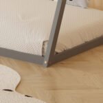 ΚΡΕΒΑΤΙ ΠΑΙΔΙΚΟ MUNK HM681.05 τ.MONTESSORI ΜΑΣΙΦ ΞΥΛΟ ΠΕΥΚΟΥ ΓΚΡΙ- 190x90εκ - Image 6