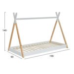 ΚΡΕΒΑΤΙ ΠΑΙΔΙΚΟ MUNK HM699.03 τ.MONTESSORI ΞΥΛΟ ΠΕΥΚΟΥ ΦΥΣΙΚΟ-ΛΕΥΚΟ- 190x90εκ - Image 3