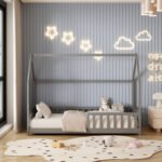 ΚΡΕΒΑΤΙ ΠΑΙΔΙΚΟ ΜΕ ΚΑΓΚΕΛΑ PHYLLIS HM679.05 τ.MONTESSORI ΞΥΛΟ ΠΕΥΚΟ ΓΚΡΙ-190x90εκ. - Image 4