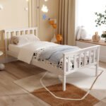 ΚΡΕΒΑΤΙ ΠΑΙΔΙΚΟ ΜΕ ΣΤΡΩΜΑ GIMLY HM21300.01 ΞΥΛΟ ΠΕΥΚΟΥ ΣΕ ΛΕΥΚΟ ΓΙΑ ΣΤΡΩΜΑ 90x190εκ - Image 2