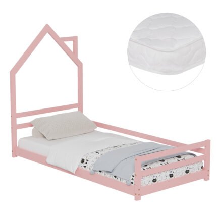 Αγόρασε ΚΡΕΒΑΤΙ ΠΑΙΔΙΚΟ ΜΕ ΣΤΡΩΜΑ HOUSER HM21301.02 ΞΥΛΟ ΠΕΥΚΟΥ ΣΕ ΡΟΖ--ΣΤΡΩΜΑ 90x190εκ σε μοναδική τιμή στο clickforshop.gr