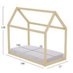 ΚΡΕΒΑΤΙ ΠΑΙΔΙΚΟ ΜΕ ΣΤΡΩΜΑ PEPE HM21303 ΞΥΛΟ ΠΕΥΚΟΥ ΣΕ ΦΥΣΙΚΟ--ΣΤΡΩΜΑ 70x140εκ - Image 3