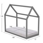 ΚΡΕΒΑΤΙ ΠΑΙΔΙΚΟ ΜΕ ΣΤΡΩΜΑ PEPE HM21303.02 ΞΥΛΟ ΠΕΥΚΟΥ ΣΕ ΓΚΡΙ--ΣΤΡΩΜΑ 70x140εκ - Image 3