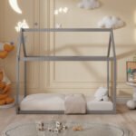 ΚΡΕΒΑΤΙ ΠΑΙΔΙΚΟ ΜΕ ΣΤΡΩΜΑ PEPE HM21303.02 ΞΥΛΟ ΠΕΥΚΟΥ ΣΕ ΓΚΡΙ--ΣΤΡΩΜΑ 70x140εκ - Image 6