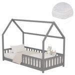 Αγόρασε ΚΡΕΒΑΤΙ ΠΑΙΔΙΚΟ ΜΕ ΣΤΡΩΜΑ PHYLLIS HM21304.02 ΞΥΛΟ ΠΕΥΚΟΥ ΣΕ ΓΚΡΙ--ΣΤΡΩΜΑ 90x190εκ σε μοναδική τιμή στο clickforshop.gr