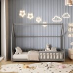 ΚΡΕΒΑΤΙ ΠΑΙΔΙΚΟ ΜΕ ΣΤΡΩΜΑ PHYLLIS HM21304.02 ΞΥΛΟ ΠΕΥΚΟΥ ΣΕ ΓΚΡΙ--ΣΤΡΩΜΑ 90x190εκ - Image 5