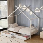 ΚΡΕΒΑΤΙ ΠΑΙΔΙΚΟ ΜΕ ΣΤΡΩΜΑ KLARICE HM21305.01 ΞΥΛΟ ΠΕΥΚΟΥ ΣΕ ΛΕΥΚΟ--ΣΤΡΩΜΑ 90x190εκ - Image 2