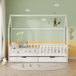 ΚΡΕΒΑΤΙ ΠΑΙΔΙΚΟ ΜΕ ΣΥΡΤΑΡΙΑ PHYLLIS HM21324.01 ΞΥΛΟ ΠΕΥΚΟΥ ΛΕΥΚΟ--ΜΕ ΣΤΡΩΜΑ 90x190εκ - Image 5