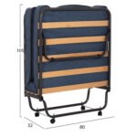 ΚΡΕΒΑΤΙ-ΡΑΝΤΖΟ ΙΤΑΛΙΑΣ NOBLE HM393.02 ΜΕΤΑΛΛΙΚΟ ΜΕ ΡΟΔΕΣ & ΣΤΡΩΜΑ 9εκ ΓΚΡΙ 80x182x37.5Υεκ. - Image 3