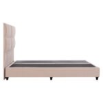 ΚΡΕΒΑΤΙ ΥΠΕΡΔΙΠΛΟ MILO ΑΠΟ ΣΚΟΥΡΟ ΜΠΕΖ ΥΦΑΣΜΑ HM628.22 ΓΙΑ ΣΤΡΩΜΑ 180x200 εκ. - Image 5