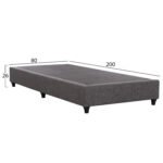 ΚΡΕΒΑΤΙ-ΥΠΟΣΤΡΩΜΑ SIGGY HM721.10 ΧΩΡΙΣ ΑΠΟΘ.ΧΩΡΟ--ΓΚΡΙ ΥΦΑΣΜΑ--ΓΙΑ 80Χ200εκ. - Image 3