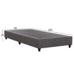 ΚΡΕΒΑΤΙ-ΥΠΟΣΤΡΩΜΑ SIGGY HM722.10 ΧΩΡΙΣ ΑΠΟΘ.ΧΩΡΟ--ΓΚΡΙ ΥΦΑΣΜΑ--ΓΙΑ 90Χ200εκ. - Image 3