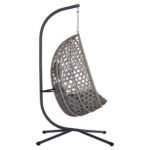 ΚΡΕΜΑΣΤΗ ΦΩΛΙΑ NESTA HM6468.01 ΓΚΡΙ ΜΕΤΑΛΛΟ & P.E.RATTAN 100x100x190Υεκ. - Image 5