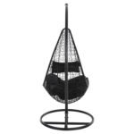 ΚΡΕΜΑΣΤΗ ΠΟΛΥΘΡΟΝΑ ΦΩΛΙΑ MILLIE HM5996.02 ΜΕΤΑΛΛΟ-ΣΥΝΘ.RATTAN ΜΑΥΡΟ Φ95x195Υεκ. - Image 6