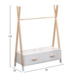 ΚΡΕΜΑΣΤΡΑ ΜΕ ΣΥΡΤΑΡΙΑ ΠΑΙΔΙΚH PASCHAL HM2491.03 ΜΕΛΑΜΙΝΗ-ΞΥΛΟ ΠΕΥΚΟΥ 80x40x130Υεκ - Image 3