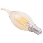 ΛΑΜΠΤΗΡΑΣ HM4047.02 ΣΤΥΛ ΦΛΟΓΑ LED FILAMENT 6W E14 3000K GOLD DIMMABLE - Image 3