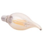 ΛΑΜΠΤΗΡΑΣ HM4047.02 ΣΤΥΛ ΦΛΟΓΑ LED FILAMENT 6W E14 3000K GOLD DIMMABLE - Image 4
