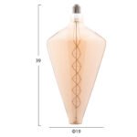 ΛΑΜΠΤΗΡΑΣ LED FILAMENT 8W E27 3000K GOLD COLOR DIMMABLE HM4054.02 - Image 2