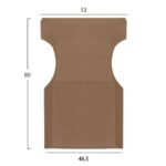 ΜΑΞΙΛΑΡΙ TEXTILENE 600gr/m2 2X1 MOKA ΓΙΑ ΠΟΛΥΘΡΟΝΑ ΣΚΗΝΟΘΕΤΗ HM5272.04 46.5Χ53Χ80Υεκ. - Image 2