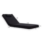 ΜΑΞΙΛΑΡΙ ΞΑΠΛΩΣΤΡΑΣ TEXTILENE 600gr/m2 2X1 SIFNOΜΑΥΡΟ HM11237.05T 194x70x11 εκ. - Image 2