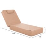 ΜΑΞΙΛΑΡΙ ΞΑΠΛΩΣΤΡΑΣ TEXTILENE SIFNOS ΜΟΚΑ HM11761.04 200(120+80)x70x20Yεκ. - Image 2