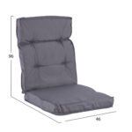 ΜΑΞΙΛΑΡΙ ΥΦΑΣΜΑΤΙΝΟ ΜΕ ΠΛΑΤΗ ΓΚΡΙ 96x46x7 εκ. HM5745.10 - Image 2