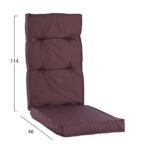 ΜΑΞΙΛΑΡΙ ΥΦΑΣΜΑΤΙΝΟ ΜΕ ΠΛΑΤΗ ΚΑΦΕ 114x46x7 εκ. HM5744.03 - Image 2