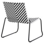 ΜΕΤΑΛΛΙΚΗ ΚΑΡΕΚΛΑ PONY HM6082 ΜΑΥΡΟ & ΑΣΠΡΟ ΣΥΝΘ.RATTAN 66x68x75Υεκ. - Image 5