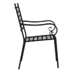 ΜΕΤΑΛΛΙΚΗ ΠΟΛΥΘΡΟΝΑ KENNEDY HM5171.11 ΣΕ ΜΑΥΡΗ ΑΠΟΧΡΩΣΗ 57x60x92Y - Image 4