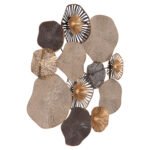 ΜΕΤΑΛΛΙΚΟ ΔΙΑΚΟΣΜΗΤΙΚΟ ΤΟΙΧΟΥ HM7163 ΚΑΦΕ ΕΚΡΟΥ ΧΡΥΣΟ 69x8x69Y εκ. - Image 6