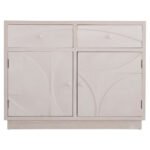 ΜΠΟΥΦΕΣ ΣΕΙΡΑ SANTORINI HM18046 MDF ΣΕ ΥΠΟΛΕΥΚΟ ΧΡΩΜΑ-2 ΣΥΡΤΑΡΙΑ & 2 ΠΟΡΤΕΣ 107x38x82,5Υεκ. - Image 3