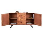 ΜΠΟΥΦΕΣ HM8382 JAIDA ΑΠΟ ΞΥΛΟ MANGO & ΜΕΤΑΛΛΙΚΑ ΠΟΔΙΑ 140Χ40Χ80ΕΚ - Image 4