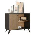 Αγόρασε ΜΠΟΥΦΕΣ-ΚΟΝΣΟΛΑ ΜΕΛΑΜΙΝΗΣ KRUDEN HM9442.11 ΜΑΥΡΟ-ΦΥΣΙΚΟ 100x40x78.5Υεκ. σε μοναδική τιμή στο clickforshop.gr