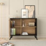 ΜΠΟΥΦΕΣ-ΚΟΝΣΟΛΑ ΜΕΛΑΜΙΝΗΣ KRUDEN HM9442.11 ΜΑΥΡΟ-ΦΥΣΙΚΟ 100x40x78.5Υεκ. - Image 5