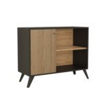 ΜΠΟΥΦΕΣ-ΚΟΝΣΟΛΑ ΜΕΛΑΜΙΝΗΣ KRUDEN HM9442.11 ΜΑΥΡΟ-ΦΥΣΙΚΟ 100x40x78.5Υεκ. - Image 6