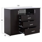 ΜΠΟΥΦΕΣ ΜΕ 2 ΝΤΟΥΛΑΠΙΑ Κ 3 ΣΥΡΤΑΡΙΑ ADLER WENGE HM2430.02 120X45X85Y εκ. - Image 2