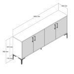 ΜΠΟΥΦΕΣ ΜΕΛΑΜΙΝΗΣ HM9428.03 ΚΑΡΥΔΙ ΚΑΙ ΟΨΗ ΜΑΥΡΟ ΜΑΡΜΑΡΟ 180x35x78Υεκ. - Image 2