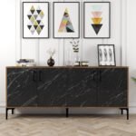 ΜΠΟΥΦΕΣ ΜΕΛΑΜΙΝΗΣ HM9428.03 ΚΑΡΥΔΙ ΚΑΙ ΟΨΗ ΜΑΥΡΟ ΜΑΡΜΑΡΟ 180x35x78Υεκ. - Image 5