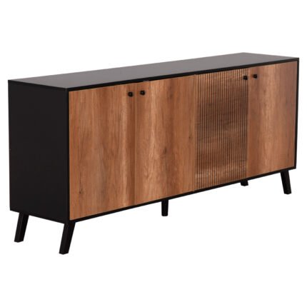 Αγόρασε ΜΠΟΥΦΕΣ ΜΕΛΑΜΙΝΗΣ KRUDEN HM9446.11 ΜΑΥΡΟ-ΦΥΣΙΚΟ 180x40x78.6Υεκ. σε μοναδική τιμή στο clickforshop.gr