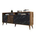 Αγόρασε ΜΠΟΥΦΕΣ ΜΕΛΑΜΙΝΗΣ ΚΑΡΥΔΙ ΜΕ ΟΨΗ ΜΑΥΡΟΥ ΜΑΡΜΑΡΟΥ HM9431.05  180x35x78.6Υ εκ. σε μοναδική τιμή στο clickforshop.gr