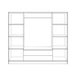 ΝΤΟΥΛΑΠΑ 4ΦΥΛΛΗ ΜΕ 2 ΣΥΡΤΑΡΙΑ AZALEA 200x55.5x180Υ εκ. HM353.01 ZEBRANO - Image 2